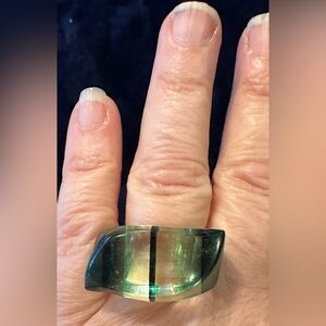 Two vintage lucite rings. Approximate sizes 6 1/2 and 7 1/2.
